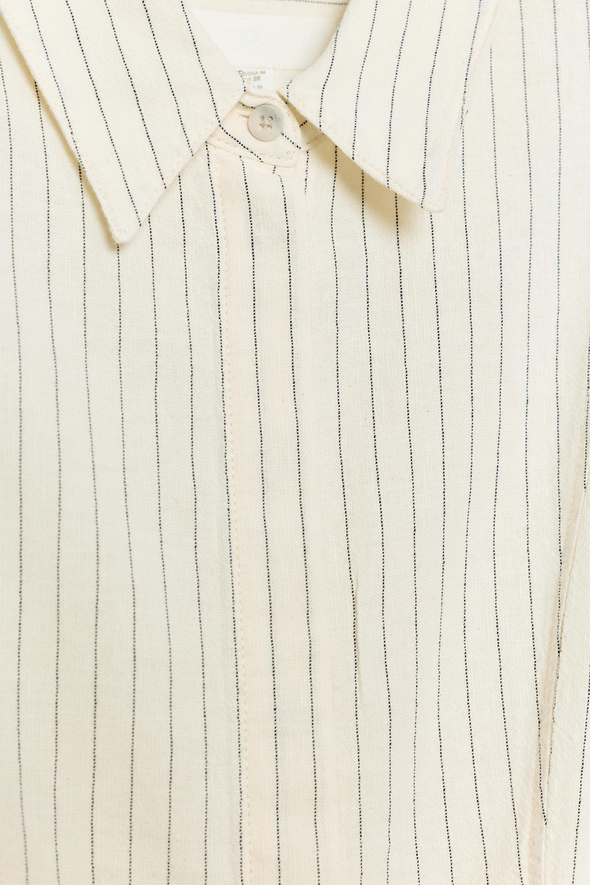 ZW COLLECTION STRIPED PEPLUM SHIRT